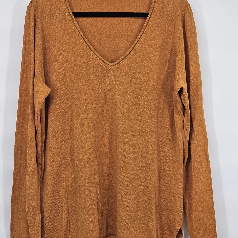 J. Crew Linen V-Neck Sweater XL